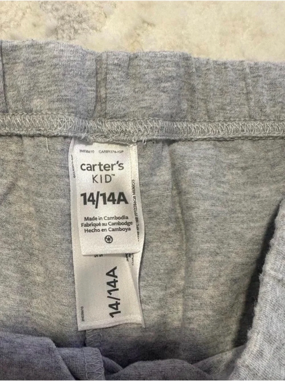 🩷$3 BUNDLED- Carter's Grey Stretch Girls' Leggings
